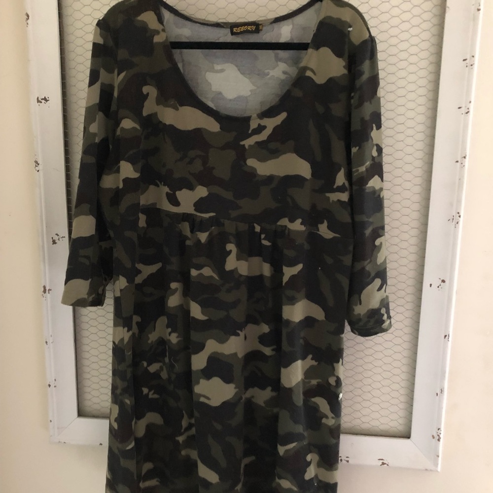 3xl camouflage tunic by rebirth